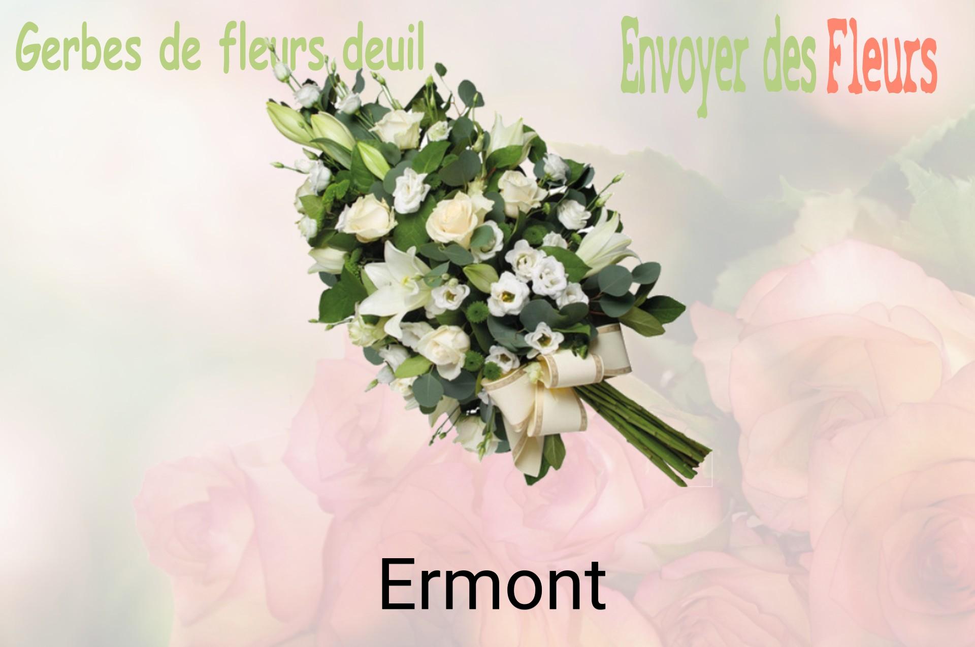 Gerbe de fleurs de deuil livrée à Ermont